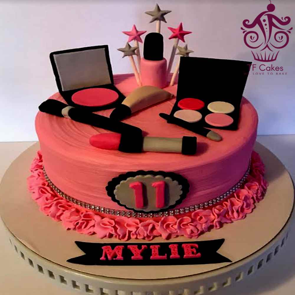 Starry Glam 11th Makeup Cake