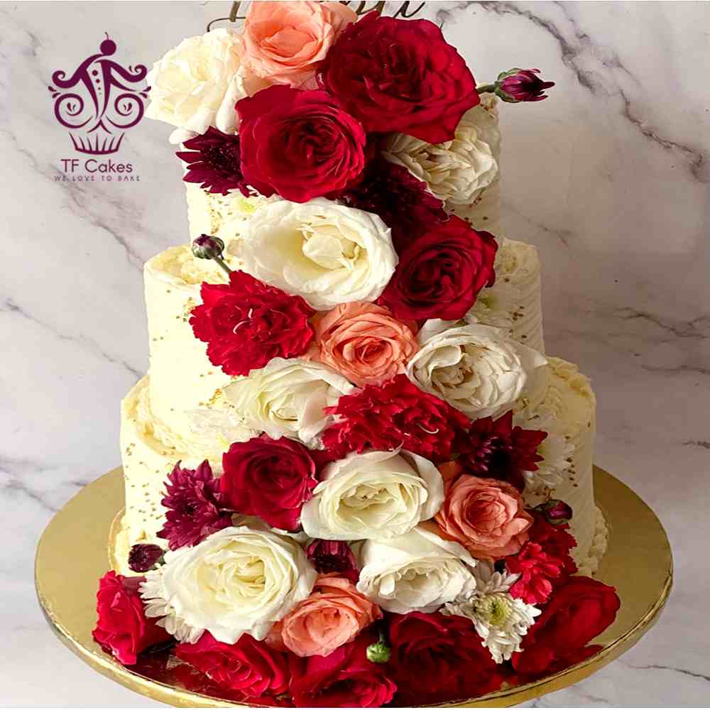 Blossoming Beauty Triple Tier Cake