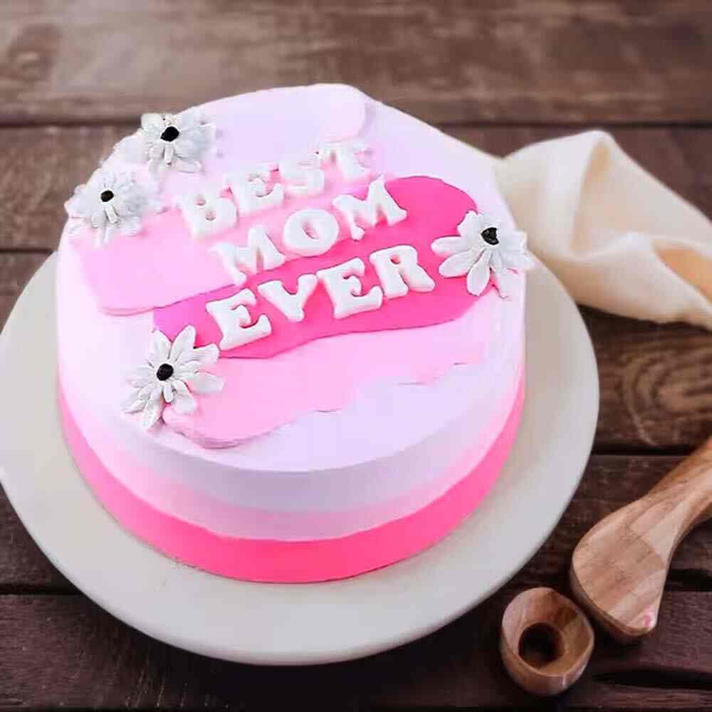 Ombre Pink Best Mom Cake